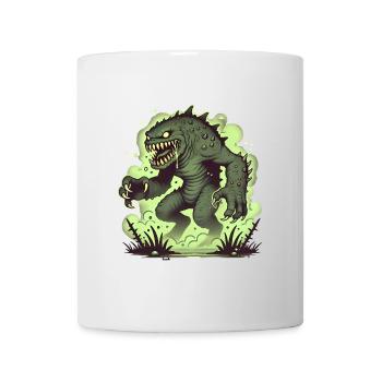 Green Monster Comic Horror Illustration - Mug - white - Front