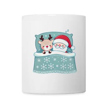 Duo de sommeil douillet renne du Père Noël - Mug blanc - blanc - Devant
