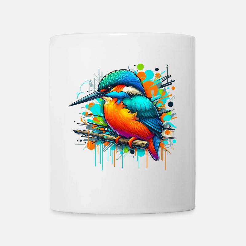 Eisvogel - Tasse - Weiß