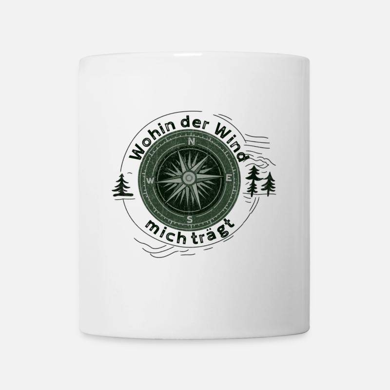Compass Design – Where the Wind Takes Me - Mug - white