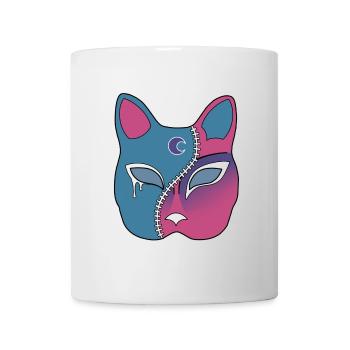 Zip Face Franken Neko Mask - Mug - white - Front