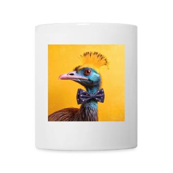 Blue Bird with Bow Tie - Mug - white - Front