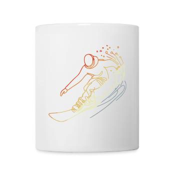 Vintage Snowboarder Sketch - Mug - white - Front