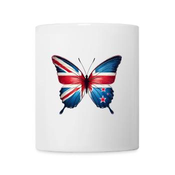 New Zealand Flag Butterfly Design - Mug - white - Front