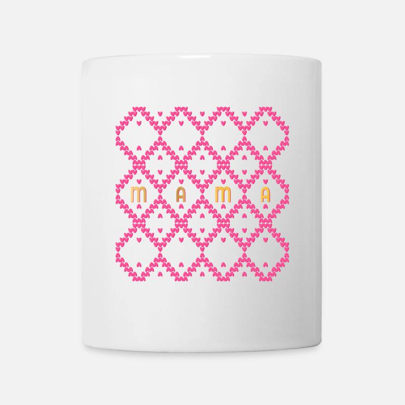 SCHRIFTZUG MAMA HERZEN - Tasse - Weiß