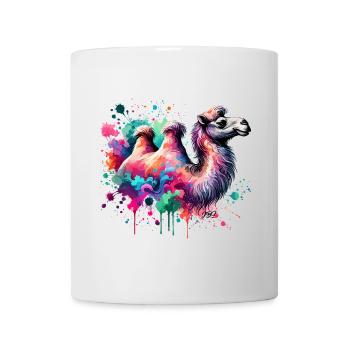 Chameau aquarelle coloré - Mug blanc - blanc - Devant