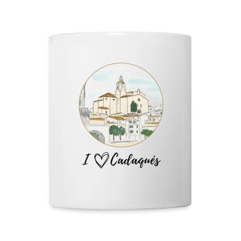 I love Cadaqués Watercolor - Mug - white - Front