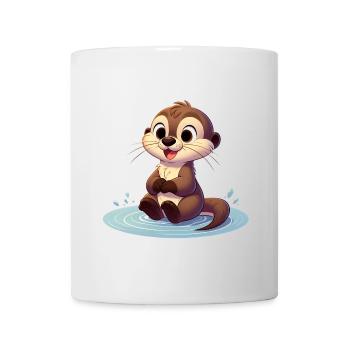 loutre 3 - Mug blanc - blanc - Devant