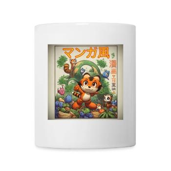 Poster manga animaux kawaiI - Mug blanc - blanc - Devant