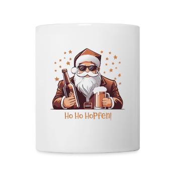 Ho Ho houblon, amateur de bière, fête de Noël - Mug blanc - blanc - Devant
