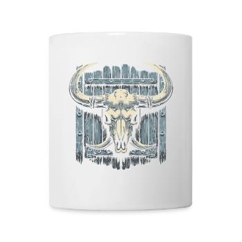 Crâne de bison - Mug blanc - blanc - Devant