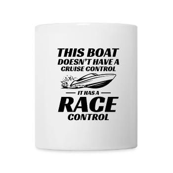 Courses de hors-bord pour les pilotes et les amateurs de bateaux à moteur - Mug blanc - blanc - Devant