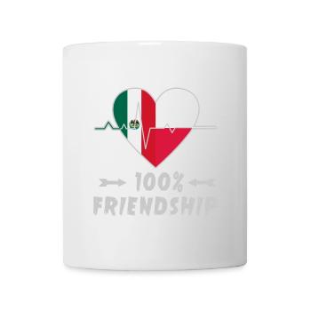 Mexico and Poland 100% friendship - Mug - white - Front