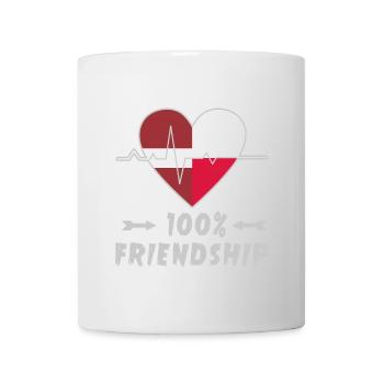 Latvia and Poland 100% friendship - Mug - white - Front