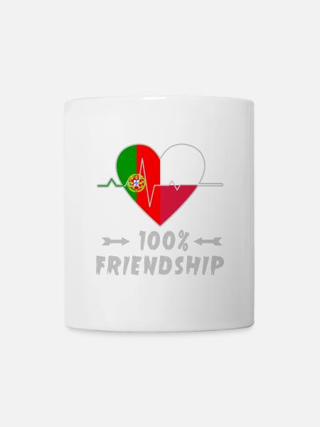 100 % amitié entre le Portugal et la Pologne - Mug blanc - blanc