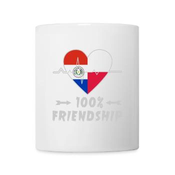 100 % amitié entre le Paraguay et la Pologne - Mug blanc - blanc - Devant