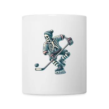 Skull Hockey Player in Action - Mug - white - Front