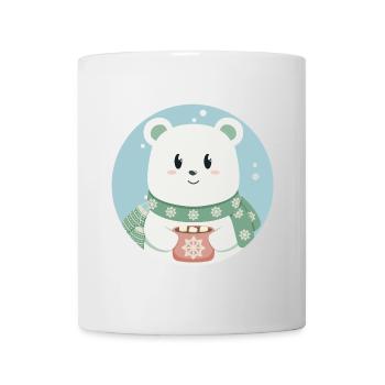 Ours polaire mignon dans l’ de Noël - Mug blanc - blanc - Devant