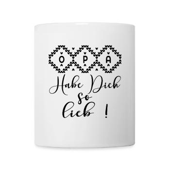 OPA HABE DICH SO LIEB - HERZ - Tasse - Weiß - Vorne