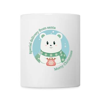 Livraison spéciale du Père Noël - Little Polar Bear - Mug blanc - blanc - Devant