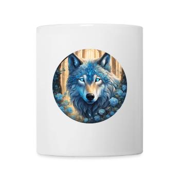 Une tête de loup mystique - Mug blanc - blanc - Devant