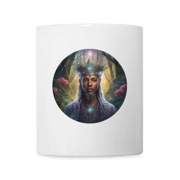 The head of a magic forest mage - Mug - white - Front
