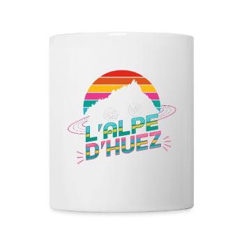 Alpe d'Huez Radsport-Design - Tasse - Weiß - Vorne