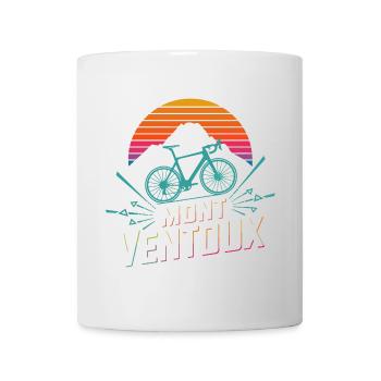 Mont Ventoux Retro Gradient Rennrad Kunst - Tasse - Weiß - Vorne