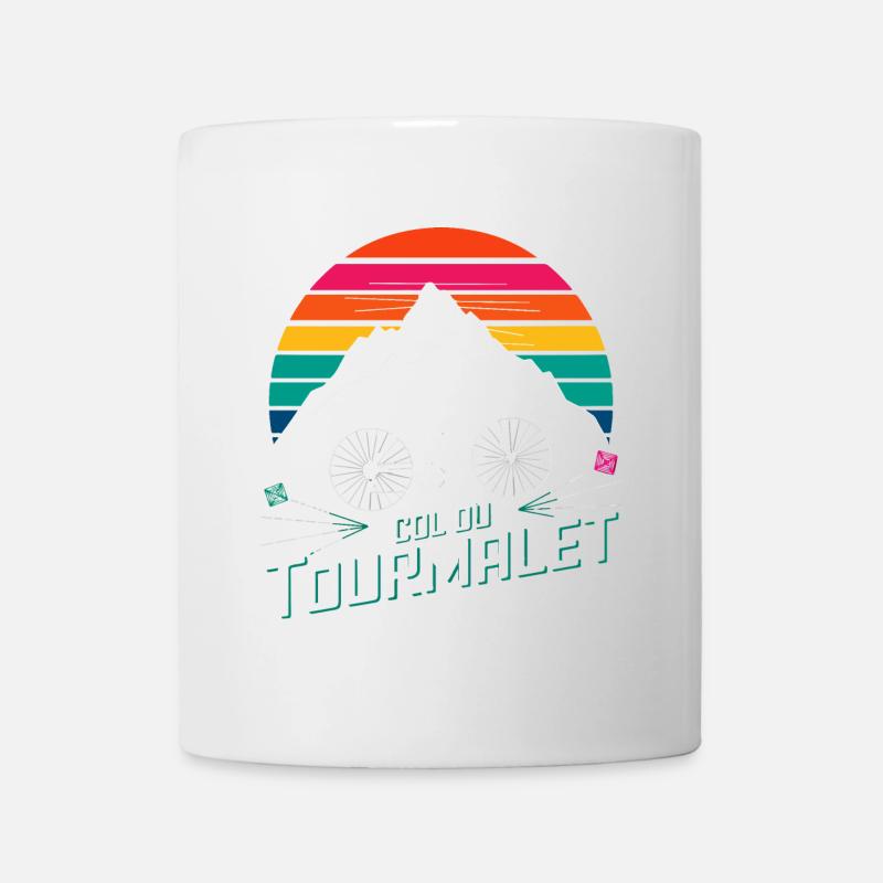 Col du Col du Tourmalet, cycling T- Cycling Design - Mug blanc - blanc