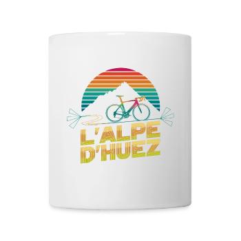 L'Alpe d'Huez Retro Radsport - Tasse - Weiß - Vorne