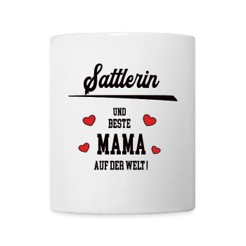 Mama Sattlerin Muttertag Geburtstag Mutter Sattler - Tasse - Weiß - Vorne