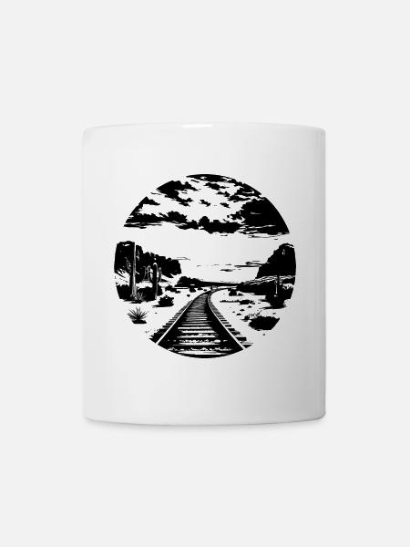 Eisenbahn Grafik - Tasse - Weiß