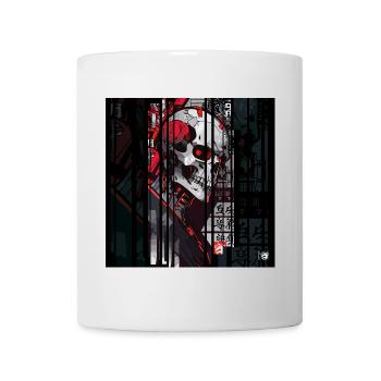 Ver.2 - Cyborg skull kanji - Mug - white - Front