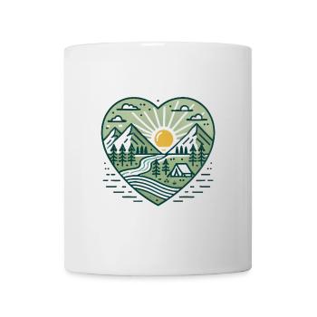 En savoir plus Camping Heart Design - Mug blanc - blanc - Devant