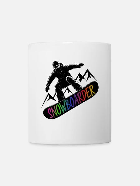 Snowboarder Snowboarden Snowboard Wintersport - Tasse - Weiß