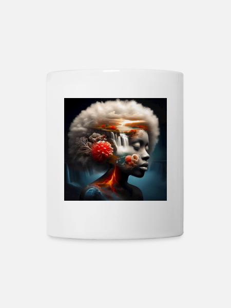 Visage Surealiste - Mugg - vit