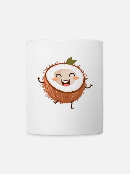 Co Nut, Cute Nut, Coconut - Mug - white