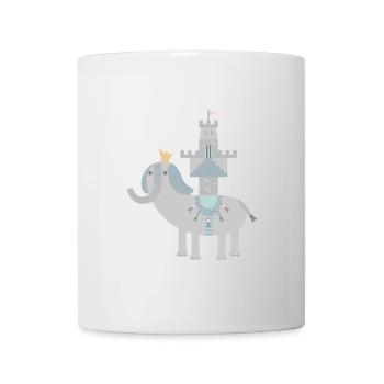 Elefant und Schloss l no text - Tasse - Weiß - Vorne