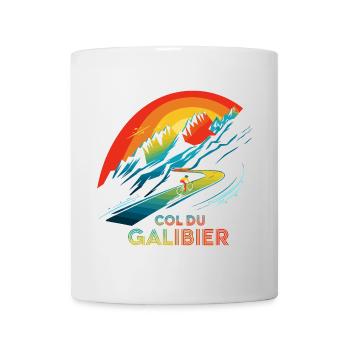 Col du Galibier Cycling - Mug - white - Front