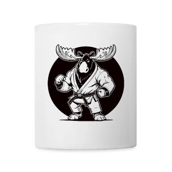 Karate Elch – Design für skandinavische Karatekas - Tasse - Weiß - Vorne