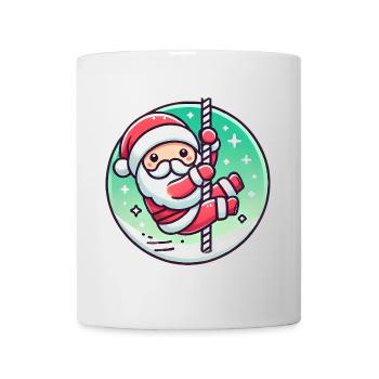 Lustiger Santa Pole Tanz Cartoon - Tasse - Weiß - Vorne