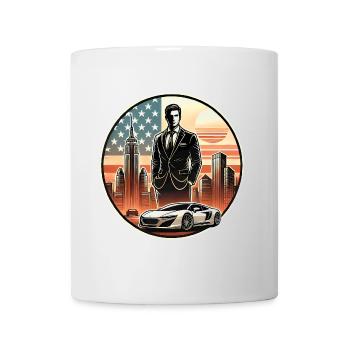 Illustration du leader du coucher de soleil aux États-Unis - Mug blanc - blanc - Devant