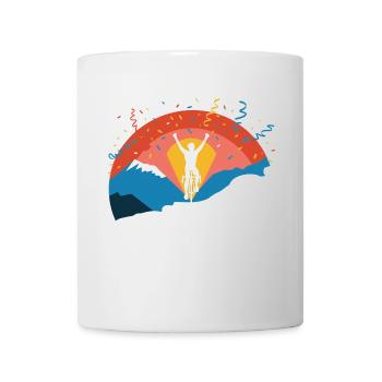 Radfahrberge Stelvio Ventoux Alpe d'Huez KOM - Tasse - Weiß - Vorne