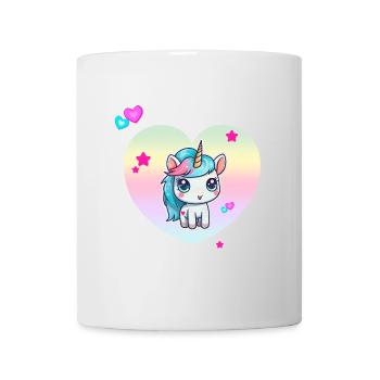 Cute unicorn with pastel heart - Mug - white - Front