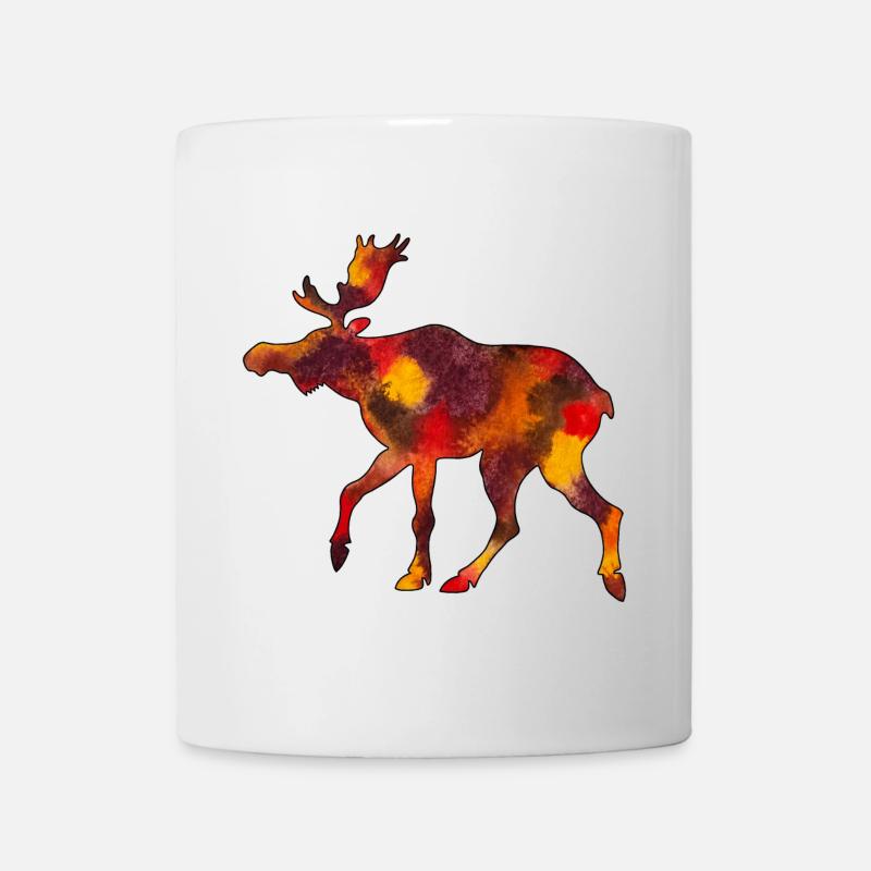 Mousses d’orignal Scandinavie Suède Norvège Automne - Mug blanc - blanc