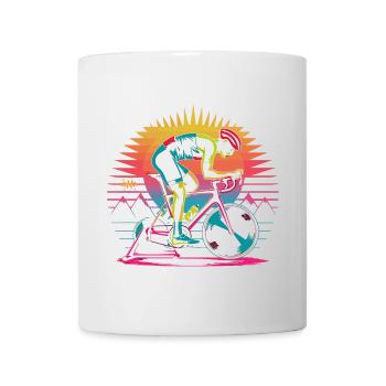 Retro Cyclist Turbo Trainer - Tasse - Weiß - Vorne