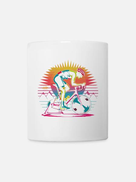 Retro Cyclist Turbo Trainer - Tasse - Weiß