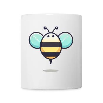 Illustration d’abeille mignonne minimaliste - Mug blanc - blanc - Devant