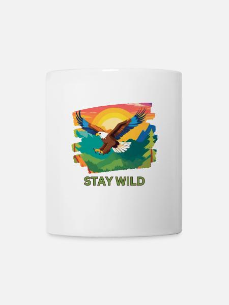 Stay Wild - Natur & Abenteuer - Ab in die Wildnis - Tasse - Weiß