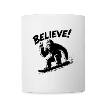 Sasquatch Bigfoot Snowboard Snowboarder - Tasse - Weiß - Vorne
